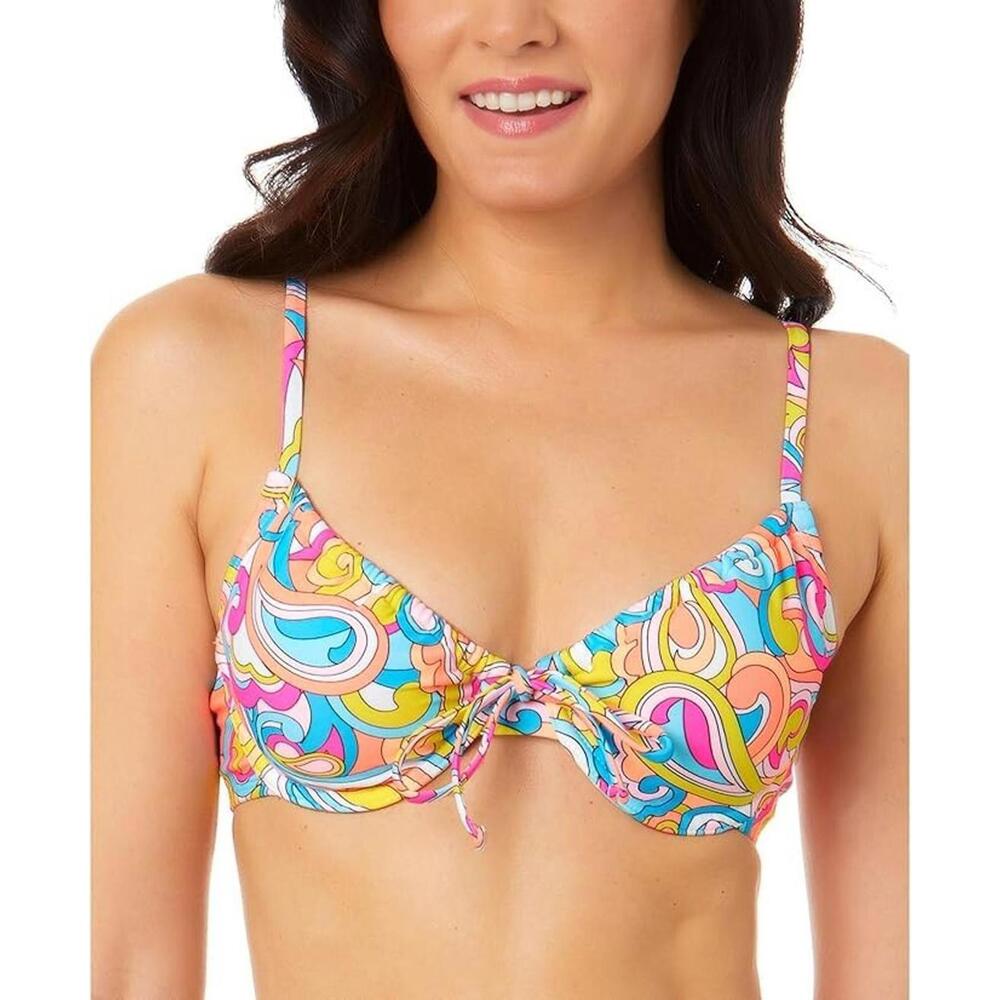 Salt + Cove Juniors' Swirl Girl Underwire Bralette Bikini Top Size XS
